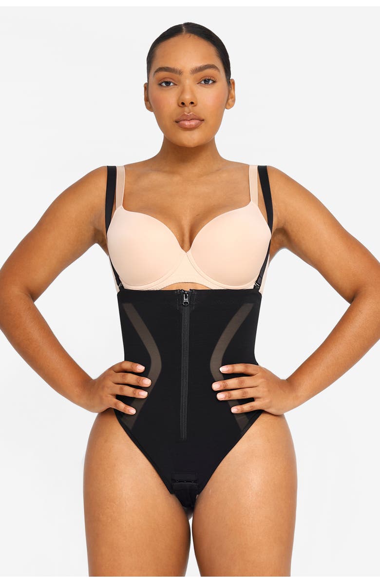 Shapellx Curve Code X Comfy Sculpting Thong, Alternate, color, Classic Black