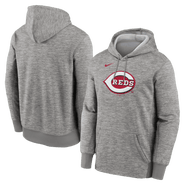 Nike Men's Nike Heather Gray Cincinnati Reds Primary Logo Therma Hoodie
