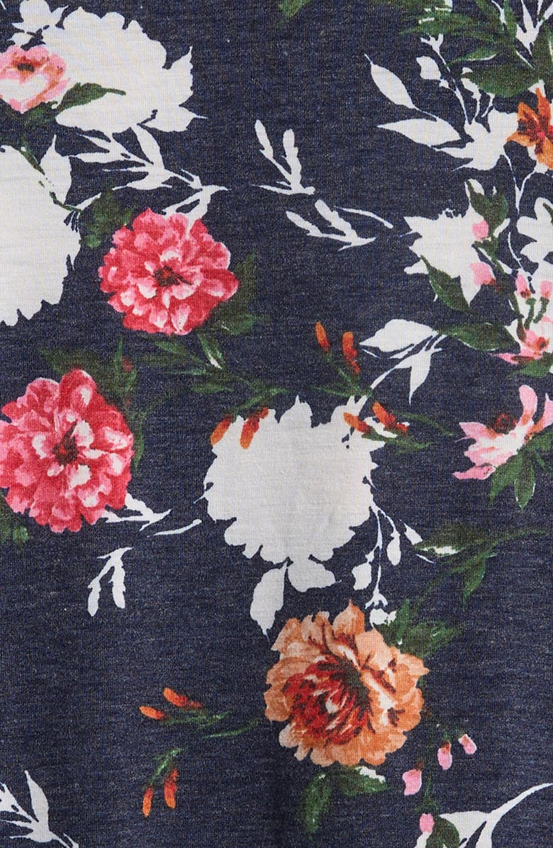 Truly Me Kids' Floral Ruffle Sleeve Dress, Alternate, color, Blue Multi