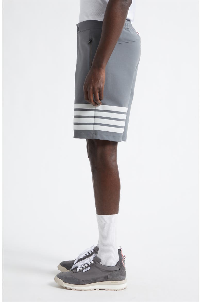 4-Bar Tech Shorts, Alternate, color, MEDIUM GREY