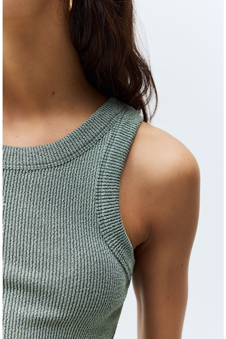 Glitter Rib Tank, Alternate, color, GREEN
