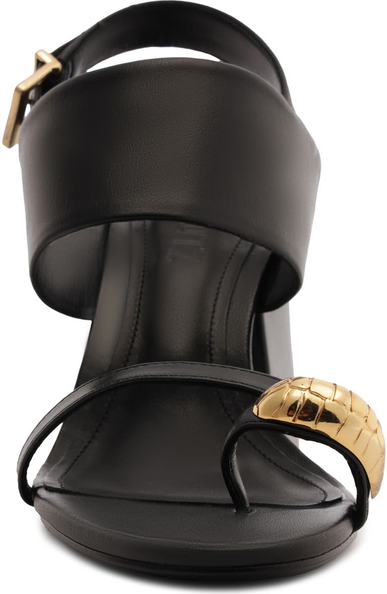 Schutz Mandy Ankle Strap Block Heel Sandal, Alternate, color, Black