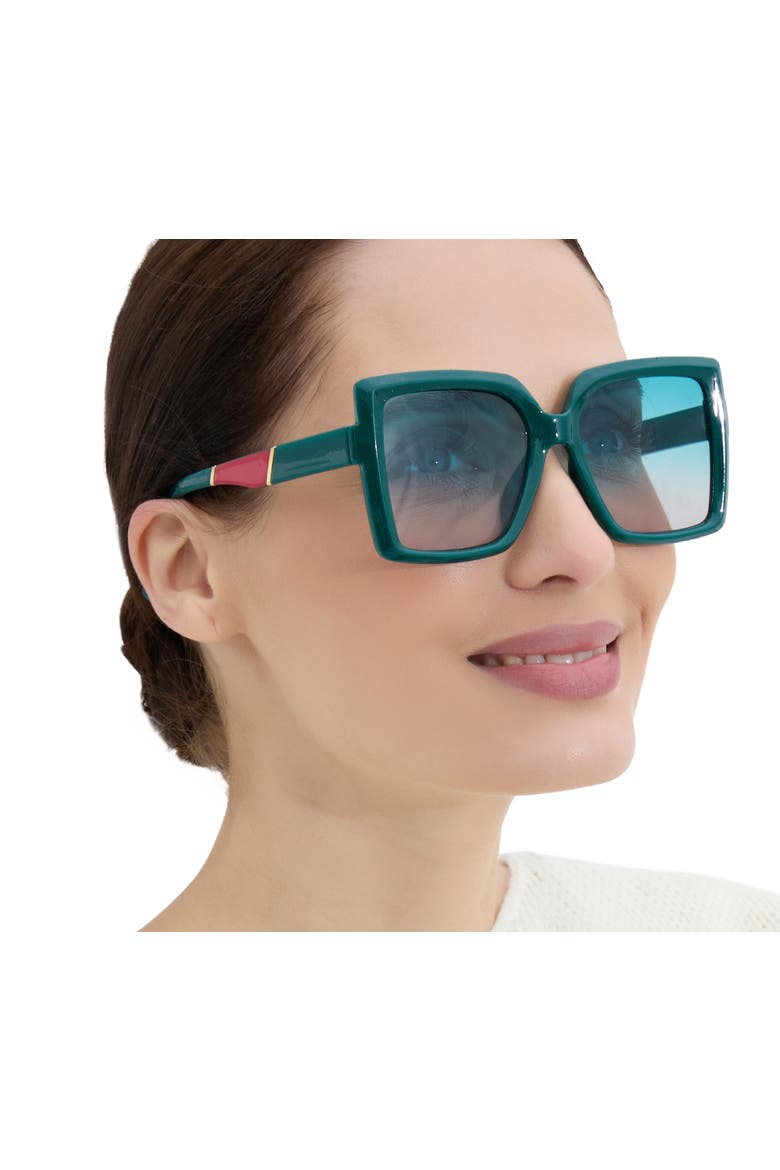 The Romy Sunglasses, Main, color, Green
