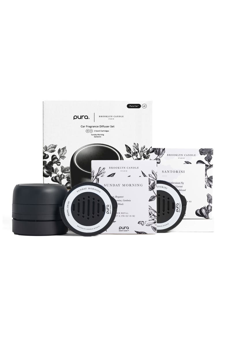 x Brooklyn Candle Studio Pro Car Diffuser Set $90 Value, Main, color, BLACK