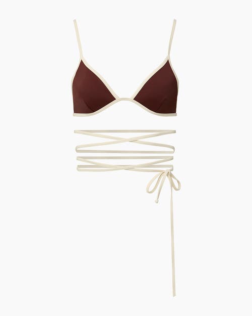Onia Soleil Bikini Top In Rum/egret