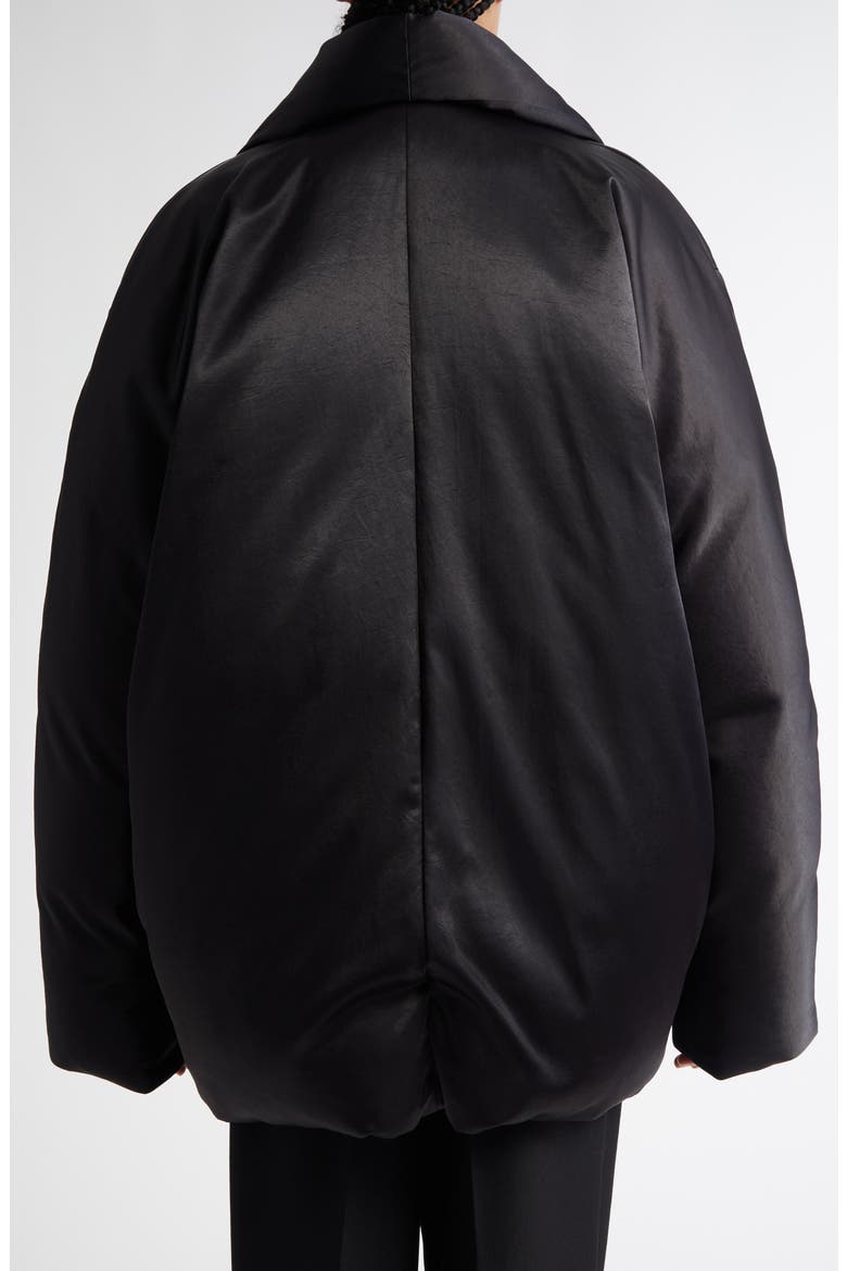 Satin Puffer Jacket, Alternate, color, BLACK