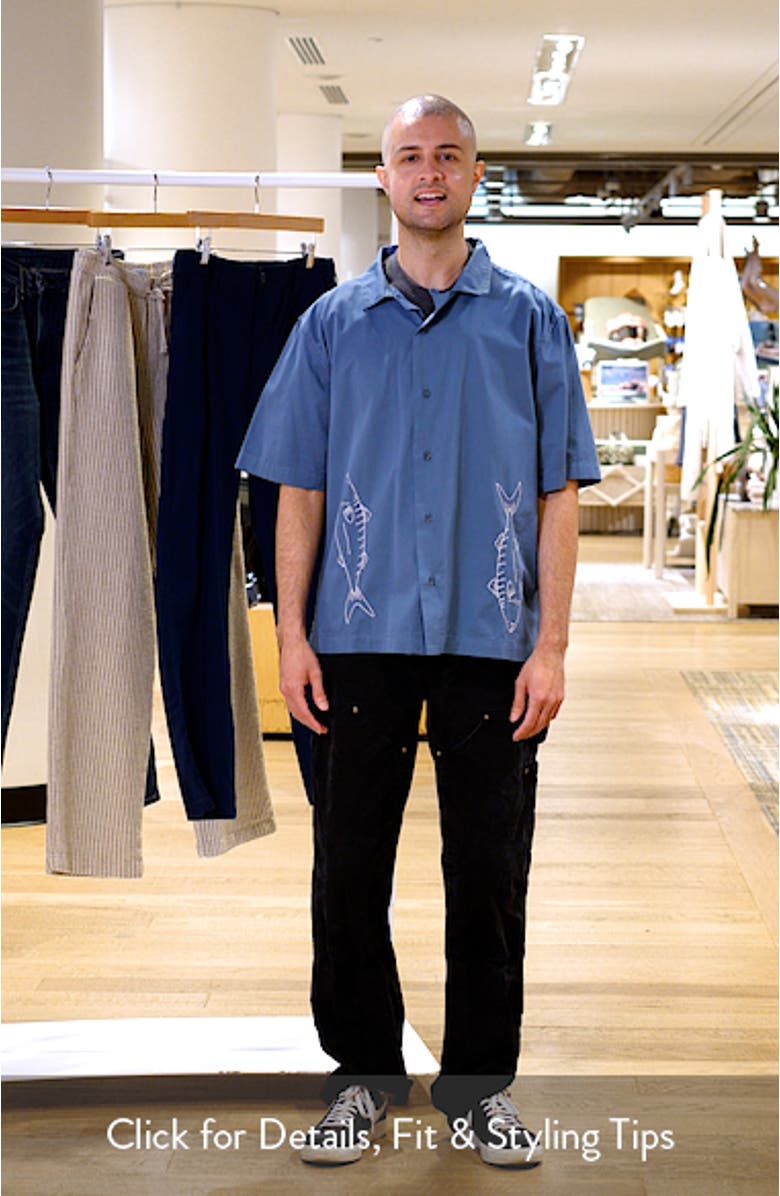 Mackerel Cotton Twill Camp Shirt, sales video thumbnail