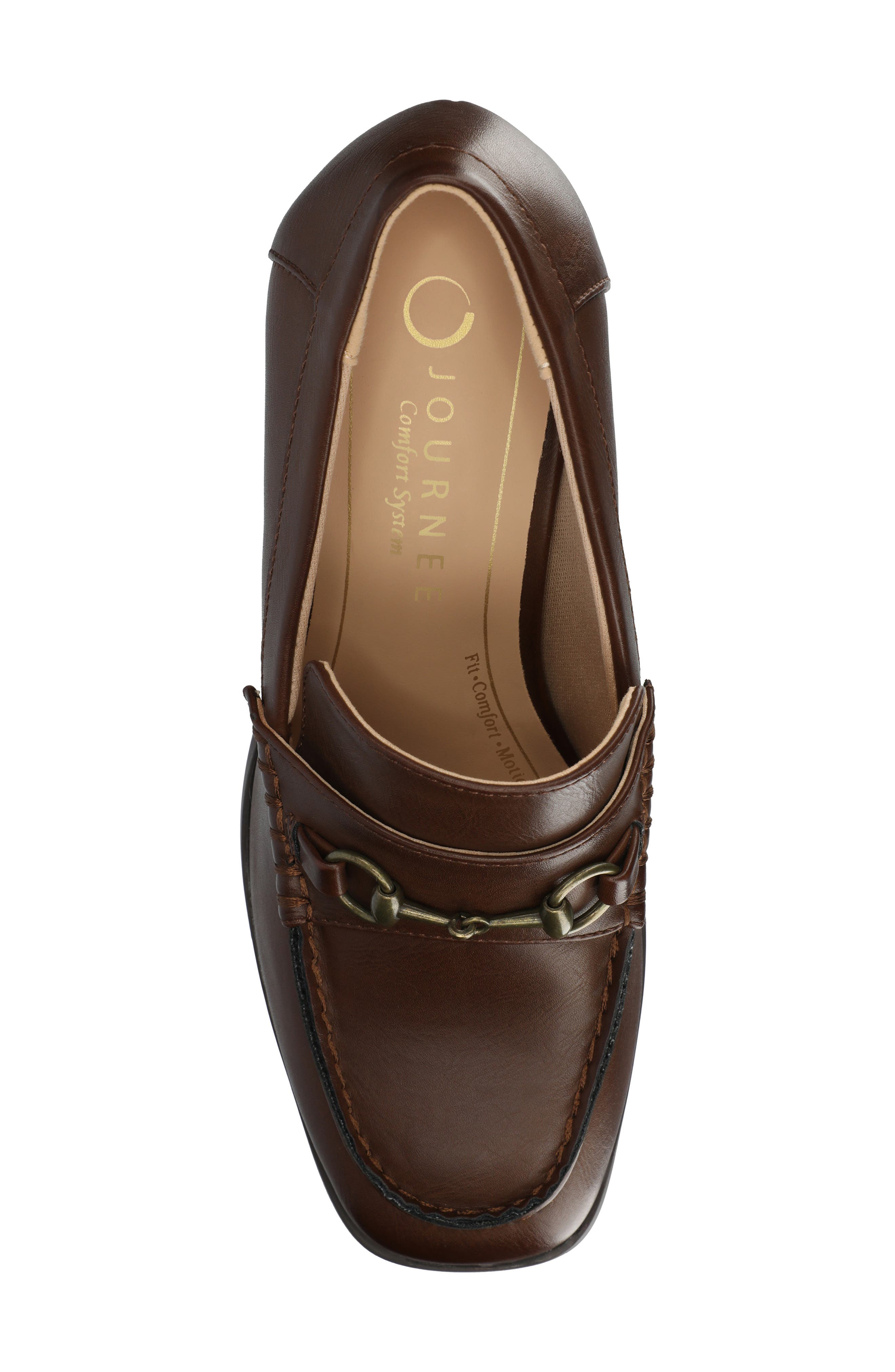 Aisha Moc Toe Loafer Pump, Alternate, color, CHOCOLATE