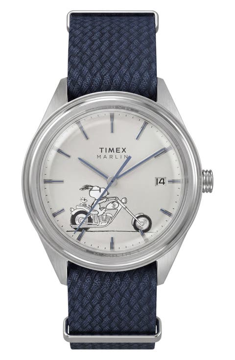 Peanuts Marlin Jet Easy Rider Fabric Strap Watch