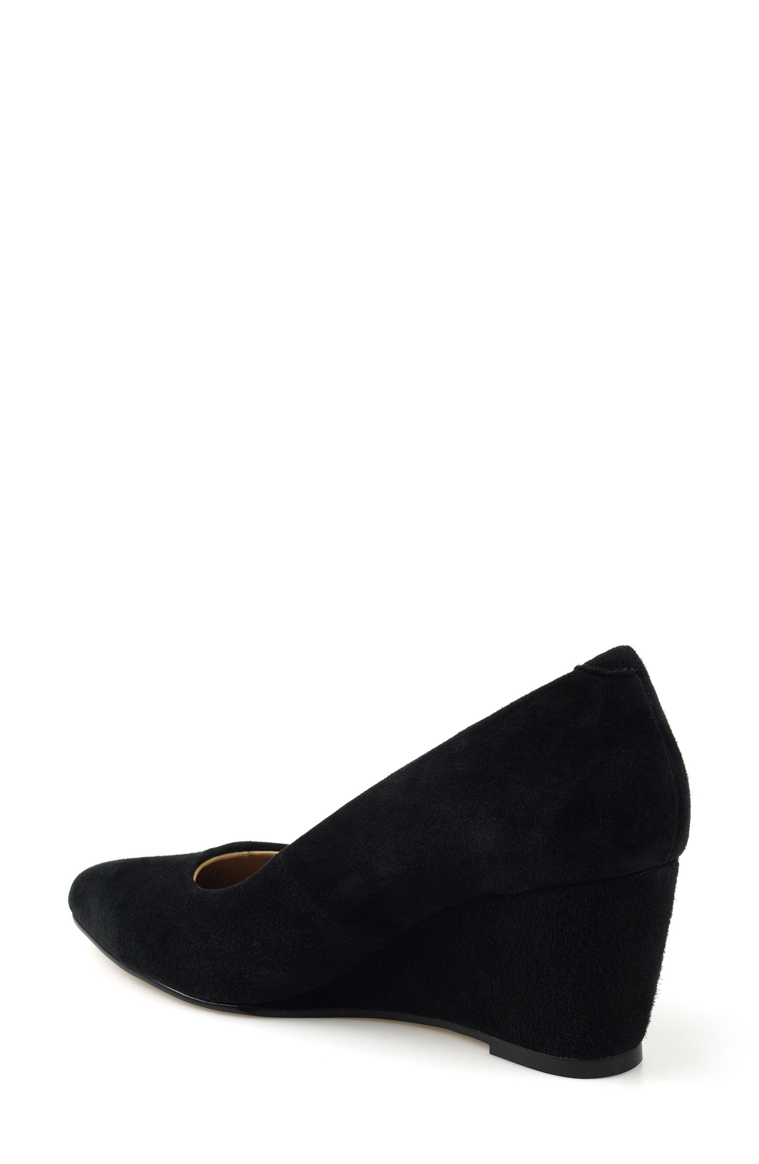 Wedge Pump, Alternate, color, BLACK SUEDE