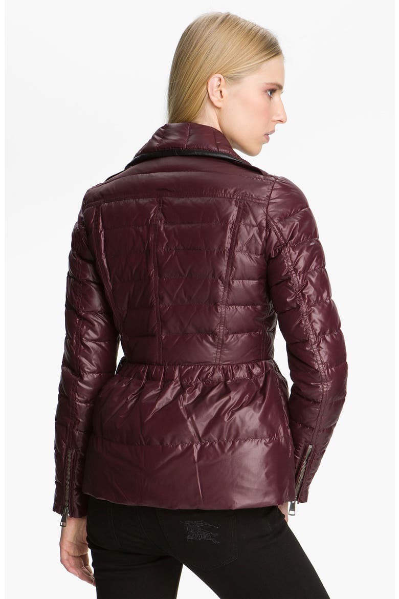 Quilted Down Puffer Jacket, Alternate, color, MAHOGANY RED
