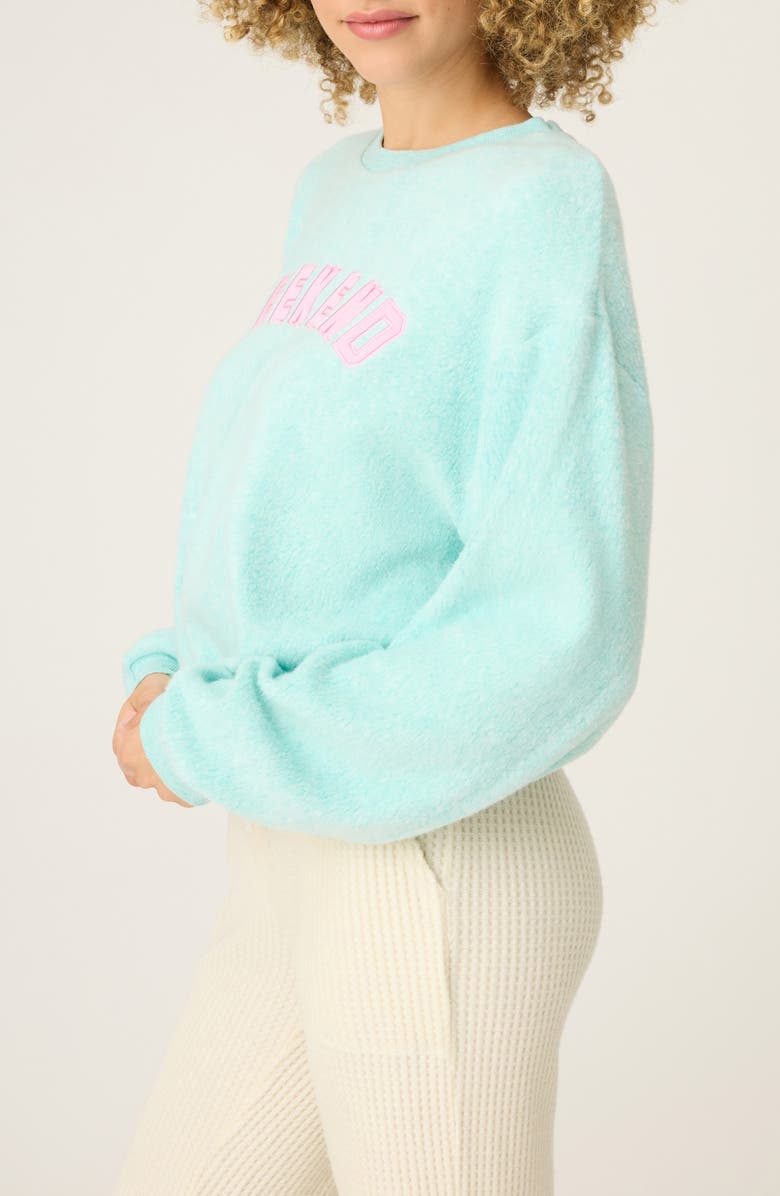 PJ Salvage Secret Garden Pajama Sweatshirt, Alternate, color, Light Mint