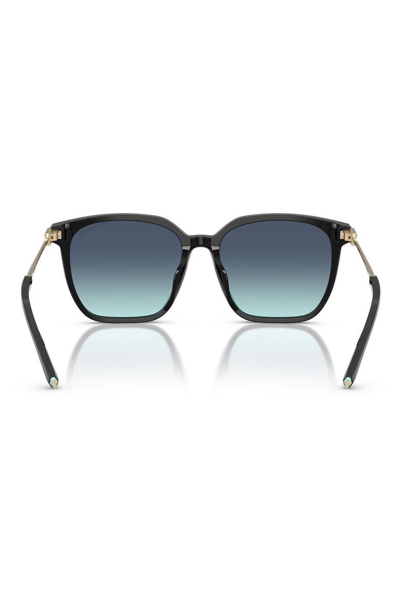 56mm Gradient Square Sunglasses, Alternate, color, BLACK / AZURE GRADIENT BLUE