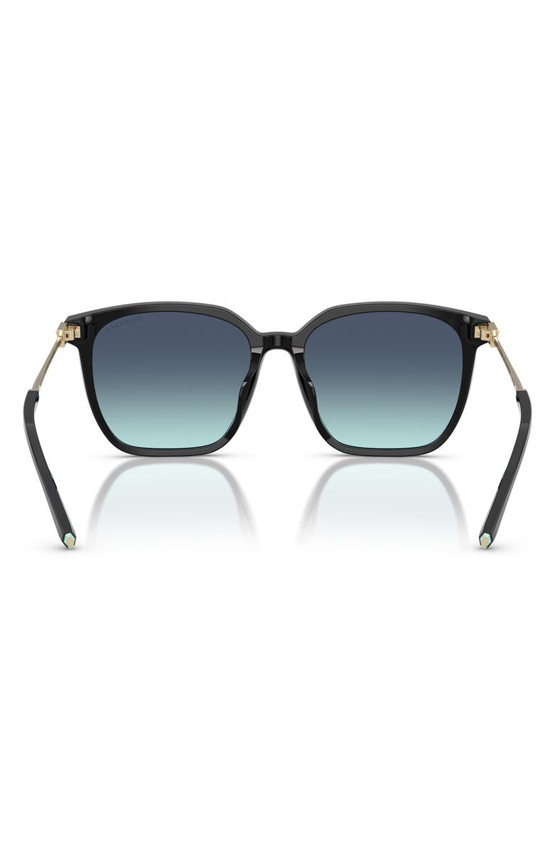 Tiffany & Co. 56mm Gradient Square Sunglasses, Alternate, color, Black / Azure Gradient Blue