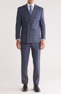 Gino Vitale Slim Fit Check Double Breasted Suit