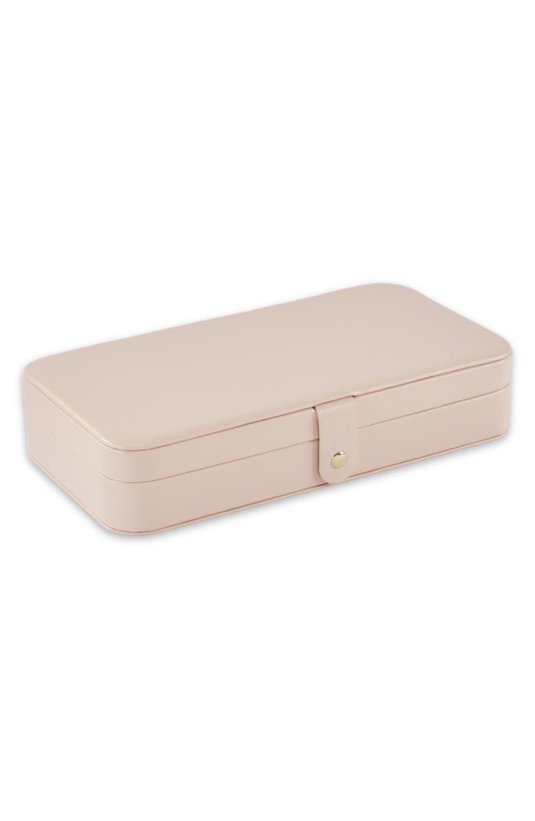 Bey-Berk Travel Jewlery Storage Case, Main, color, Pink