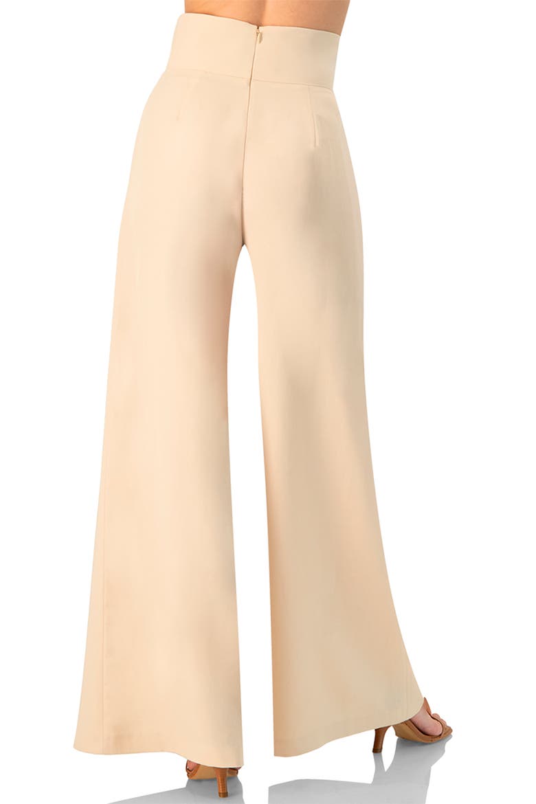 Wide-Leg Super Soft Pants with Broad Waistband, Alternate, color, Sand