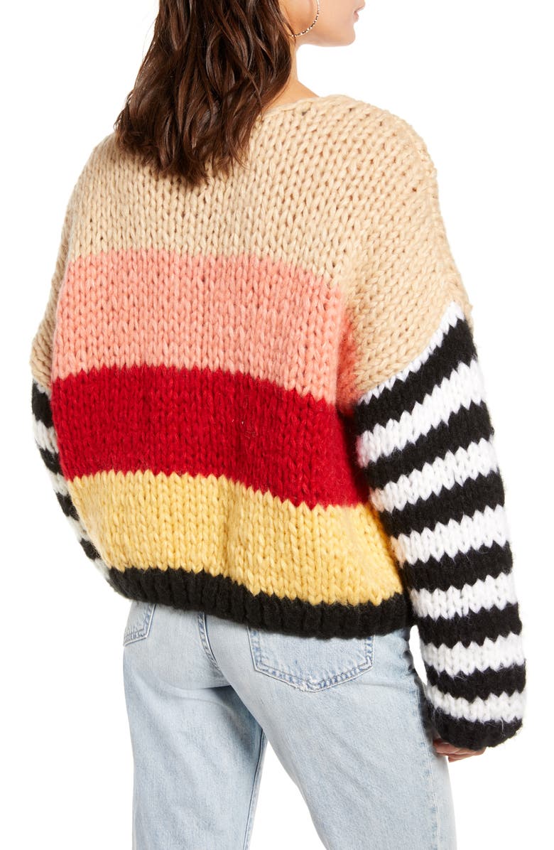 BLANKNYC Sweetheart Stripe Sweater, Alternate, color,