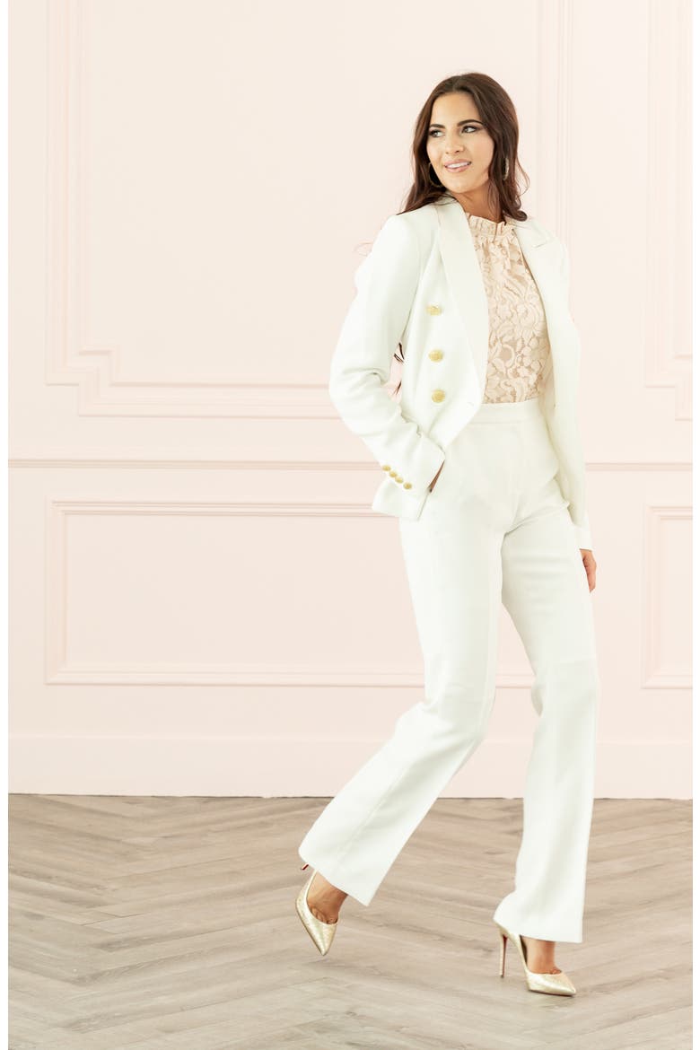 Fitted Blazer, Main, color, IVORY CLOUD