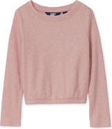Lands' End Girls Long Sleeve Sparkly Knit Top