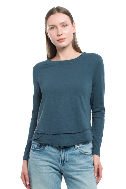 Long Sleeve Mock Layer Tee