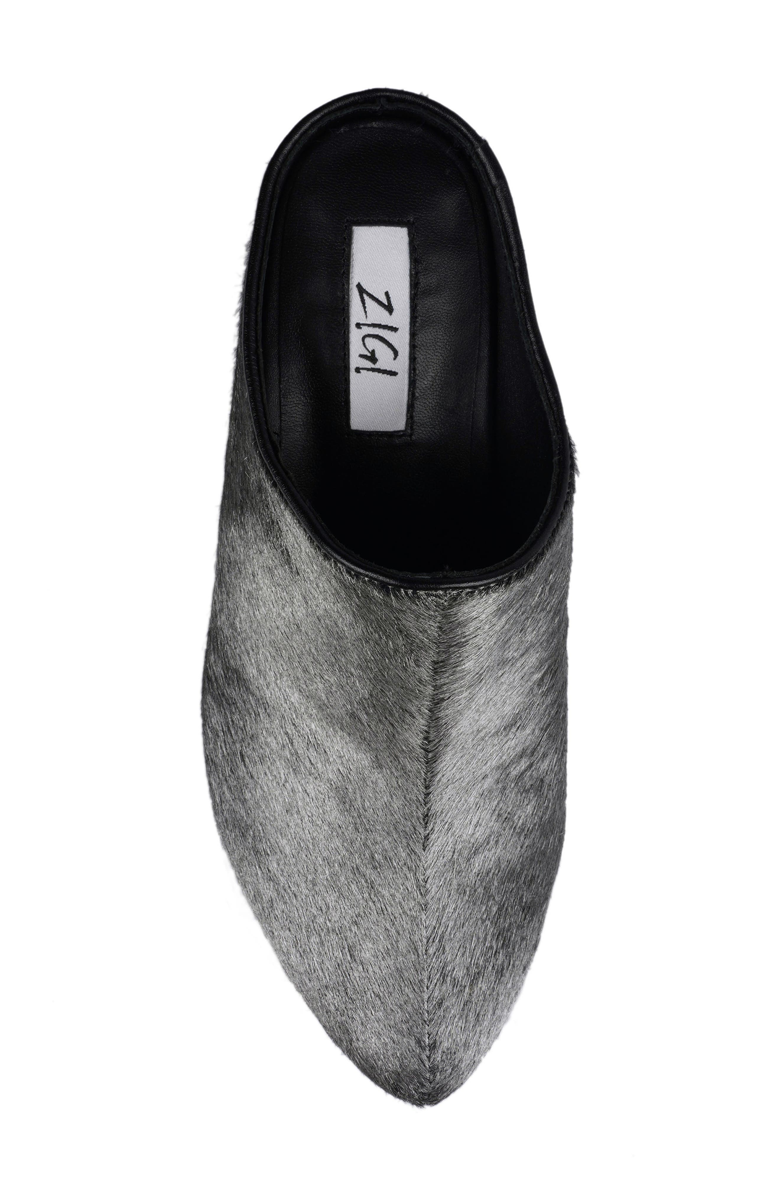 Osmary Genuine Calf Hair Clog, Alternate, color, GRYLT