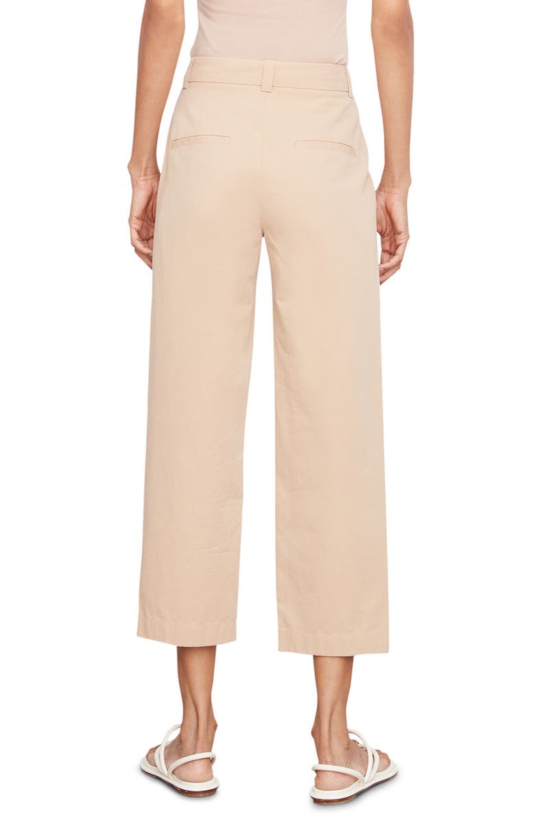 Vince Washed Cotton Crop Pants, Alternate, color, Pale Wheat
