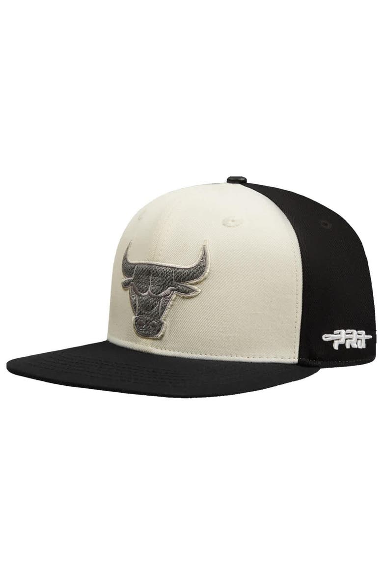 Men's Pro Standard  Cream Chicago Bulls French Terry Snapback Hat, Alternate, color, Cream