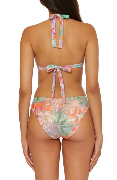Becca Coral Reef Halter Bikini Top In Coral Multi