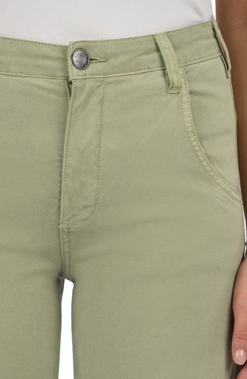 Kut From The Kloth Meg High Waist Ankle Wide Leg Jeans In Green