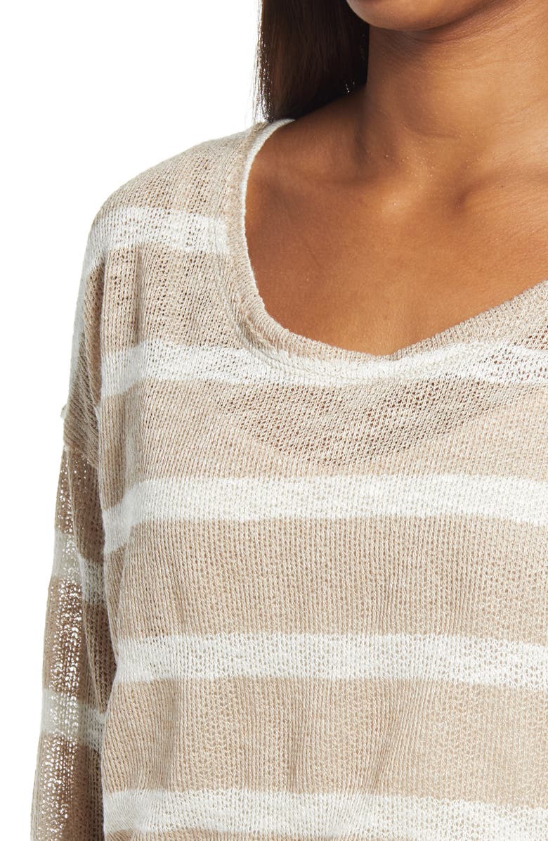 Treasure & Bond Lightweight Stripe Sweater, Alternate, color,