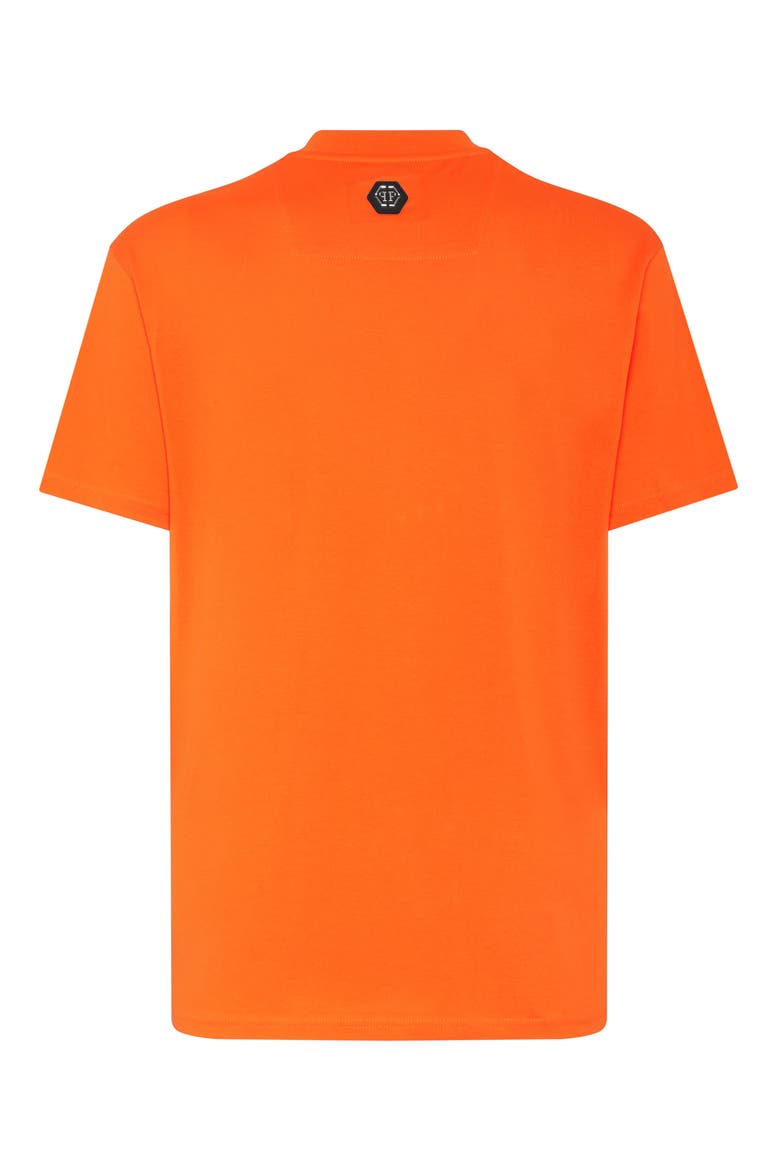 Jersey T-Shirt Round Neck Ss Iconic Plein Unisex, Alternate, color, orange