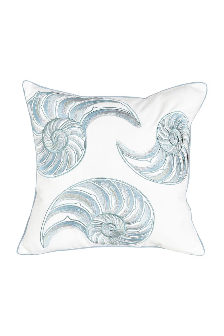 Nautilus Indoor/Outdoor Pillow, Main, color, Blue