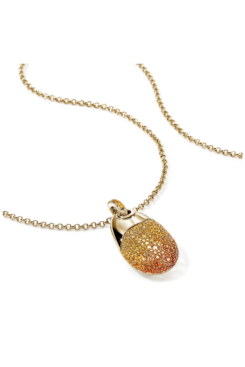 Artisan Series 18k Gold Sapphire Pebble Pendant Necklace, Alternate, color, GOLD