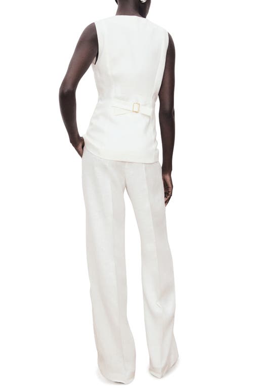 Mango Sleeveless Linen Jumpsuit