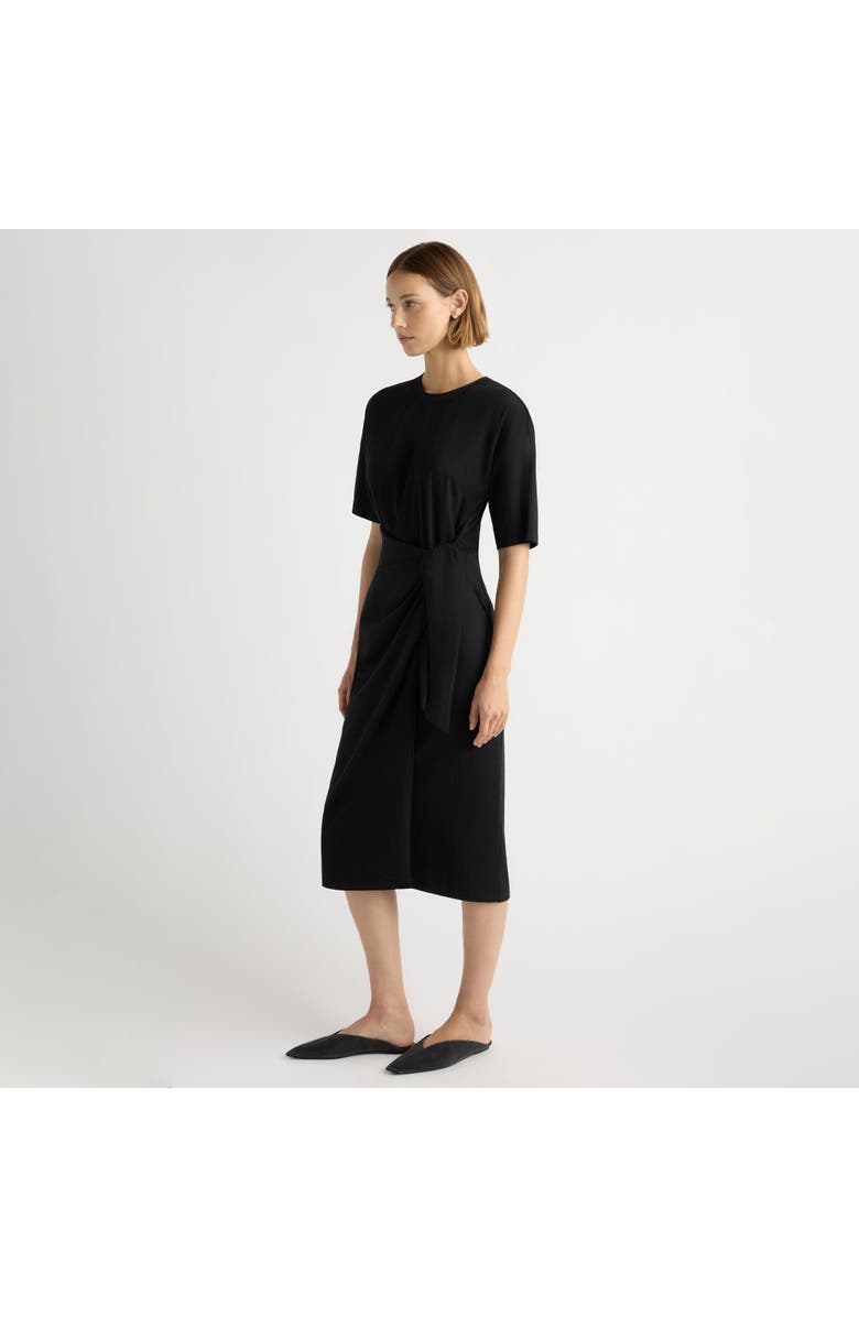 Modern Citizen Noa Organic Cotton T-Shirt Wrap Dress, Main, color, Black