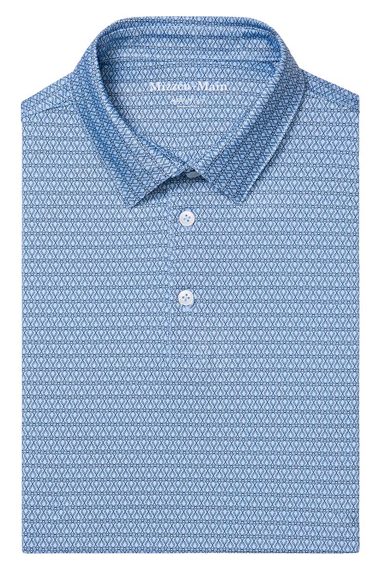 Versa Trim Fit Performance Golf Polo, Alternate, color, CLOUD BLUE CLUB CREST
