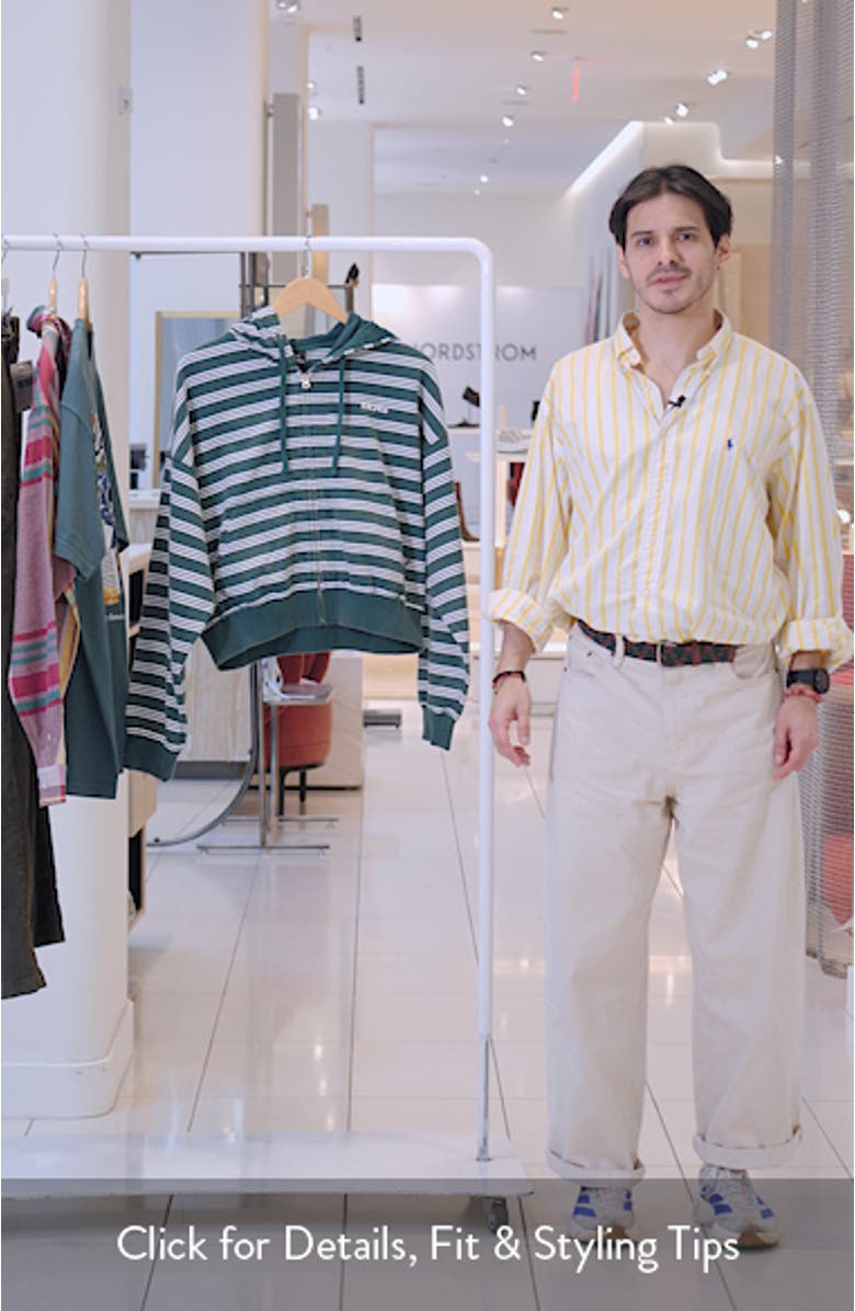 Easy Zip Through Stripe Hoodie, sales video thumbnail