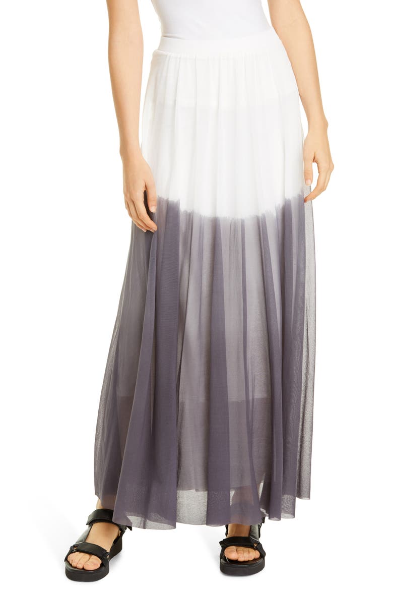 Dégradé Mesh Maxi Skirt, Main, color, COCCO