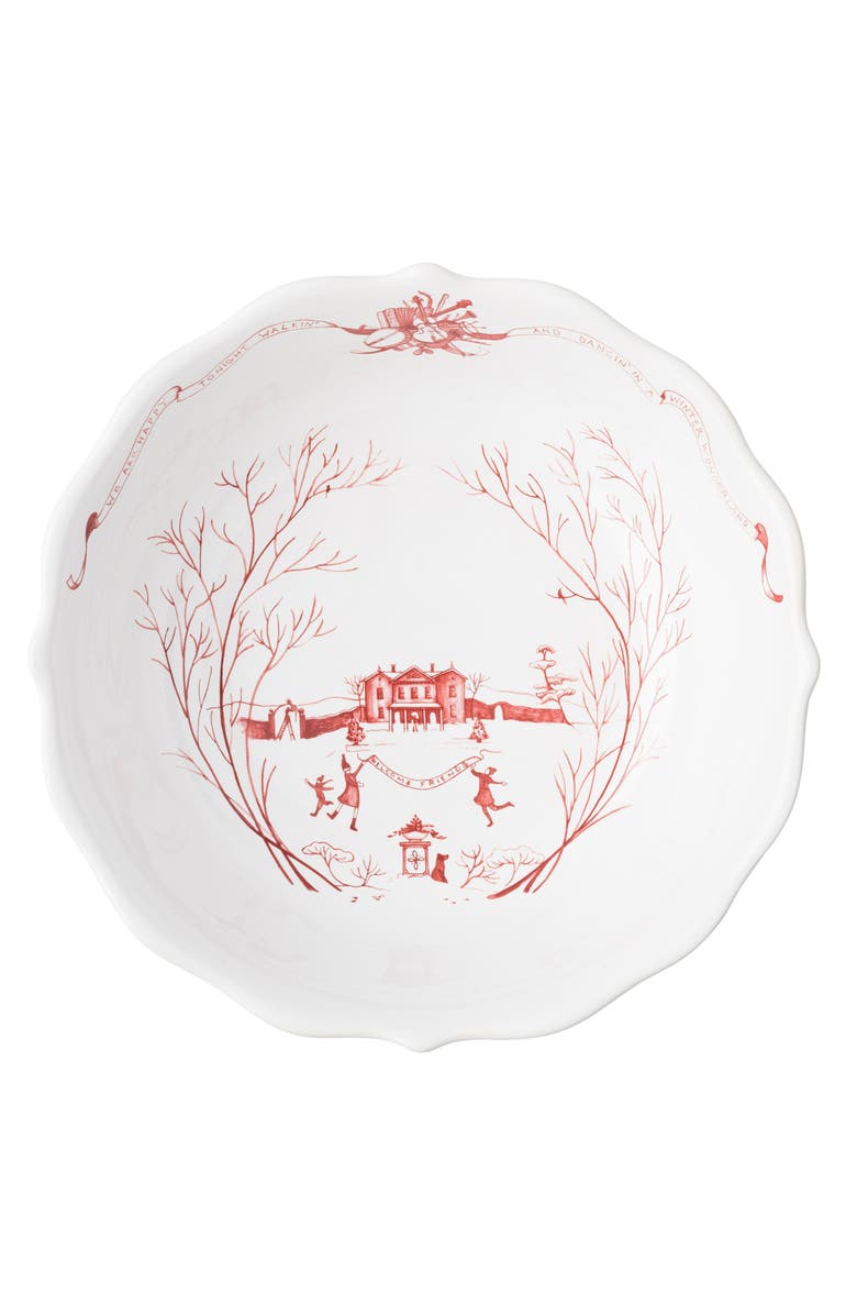 Juliska Country Estate Winter Frolic Ruby 10-Inch Serving Bowl, Alternate, color, Ruby