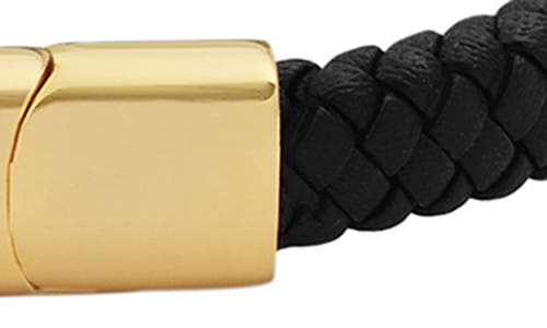 Geoffrey Beene Woven Leather Bracelet