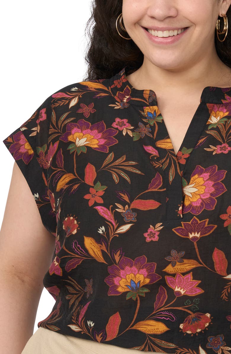 Vince Camuto Print Top, Alternate, color, Rich Black