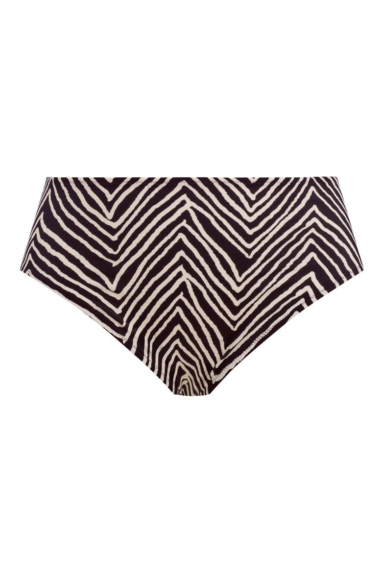 Fiji Falls Print Swim Bottoms, Alternate, color, BLACK