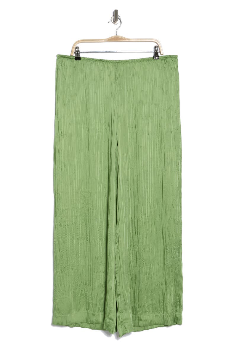 Crushed Plissé Pull-On Pants, Alternate, color, PISTACHIO