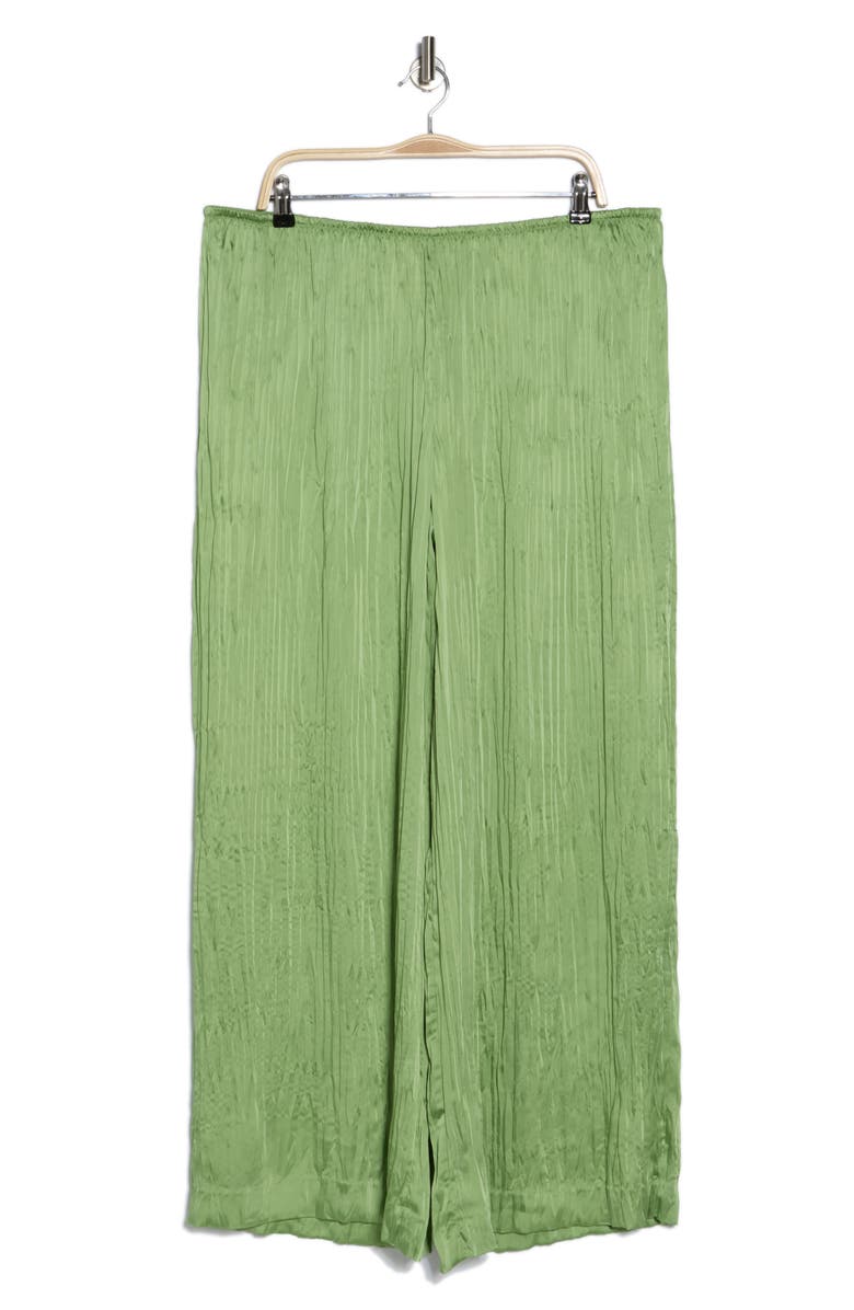 Vince Crushed Plissé Pull-On Pants, Alternate, color, Pistachio