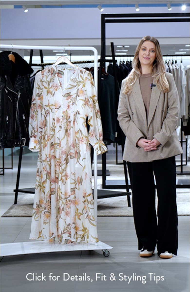 Floral Long Sleeve Maxi Dress, sales video thumbnail