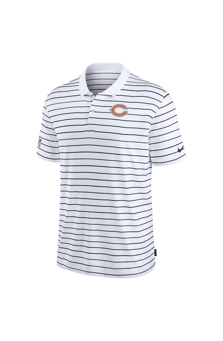 Nike Men's Nike White Chicago Bears Sideline Lock Up Victory Performance Polo, Alternate, color, 