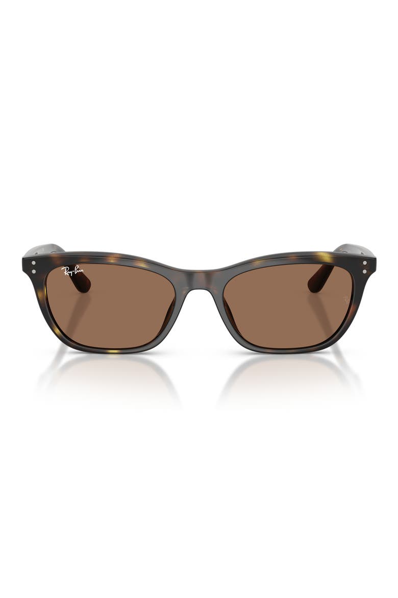 54mm Irregular Sunglasses, Main, color, HAVANA / DARK BROWN