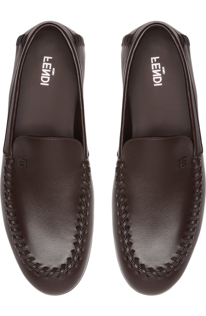 Fendi FF Loafer, Alternate, color, Chocolate Chocolate