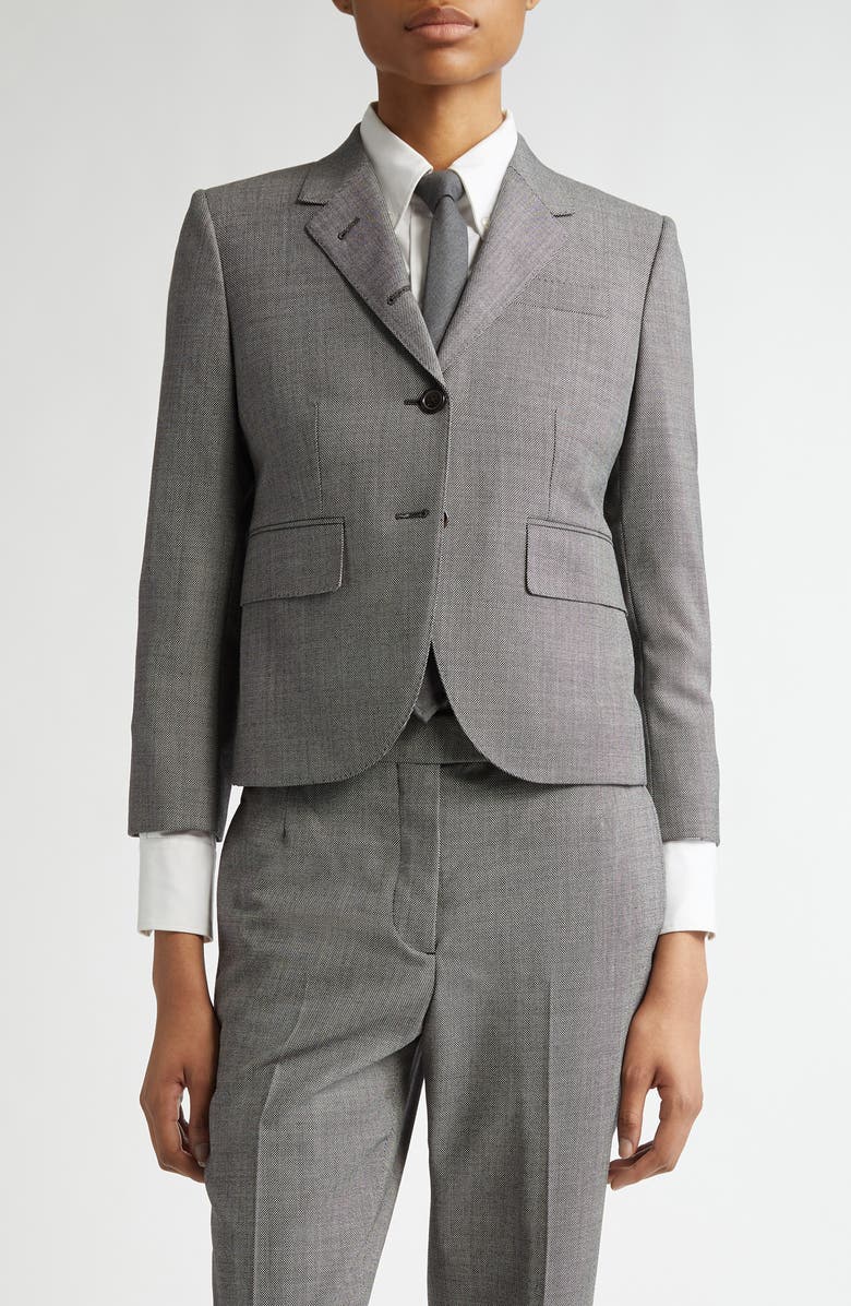 Thom Browne High Armhole Wool Suiting Blazer, Main, color, 